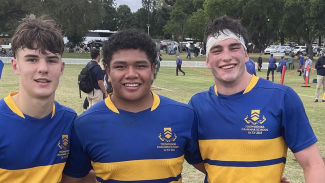 TGS captain George Griffiths, far right, scored three tries.