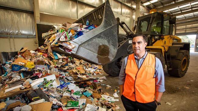 Northern Adelaide Waste Management Authority CEO Adam Faulkner at their facility in Edinburgh.