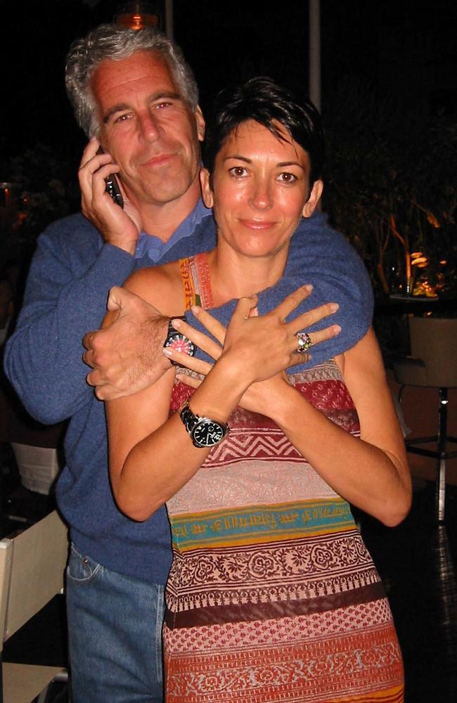 British socialite Ghislaine Maxwell and US financier Jeffrey Epstein. Picture: AFP