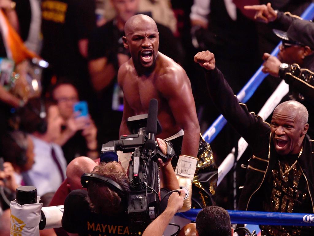 Floyd Mayweather Jr was a money-making machine in the ring. Picture: Jeff Bottari/Getty Images