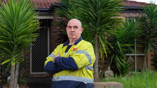 A homemade missile went through the roof of Kelvin Bitomsky’s family home. Picture: Sarah Matray