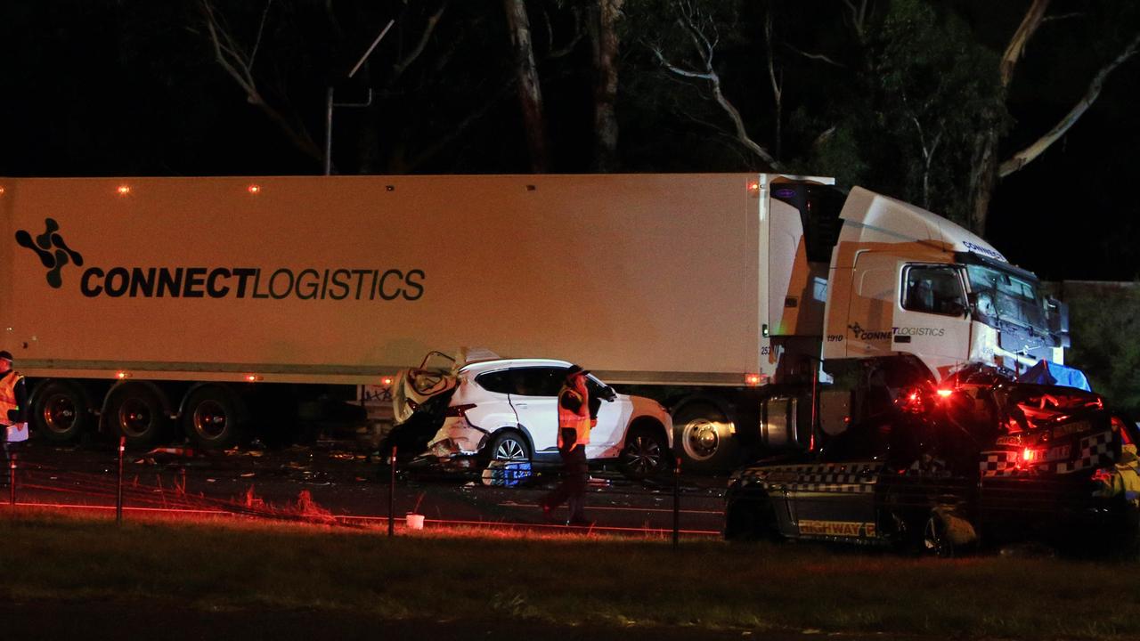 Eastern Freeway crash NSW police raid Connect Logistics premises Herald Sun