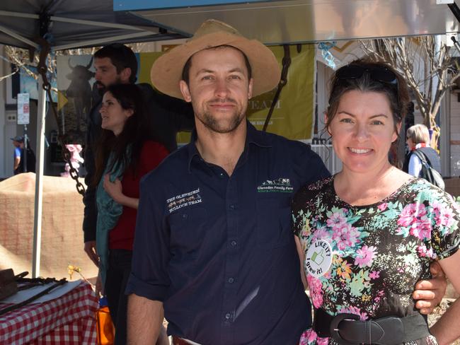 Rohan and Fiona Morris from Gleneden Family Farm at the Celebration of Local Flavours at Jumpers and Jazz in July 2018.