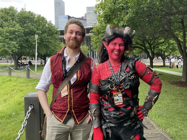 Eugene and Sam at the 2024 PAX Aus Convention at the Melbourne Convention and Exhibition Centre. Picture: Himangi Singh