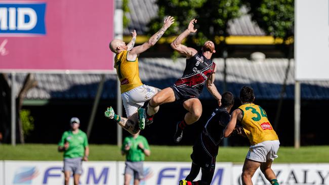 St Mary's took on the Tiwi Bombers in the 2024-25 NTFL men's semi-final. Picture: Pema Tamang Pakhrin