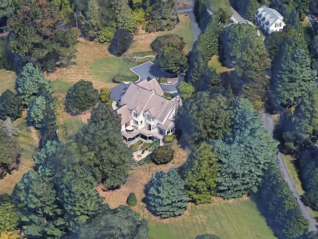 Joe Biden’s home on a sprawling property in Wilmington, Delaware. Picture: Google Earth