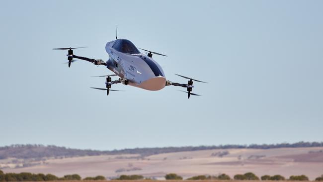 The Alauda Aeronautics Mk3 EXA race-craft will take part in a race series organised by fellow Adelaide company Airspeeder.