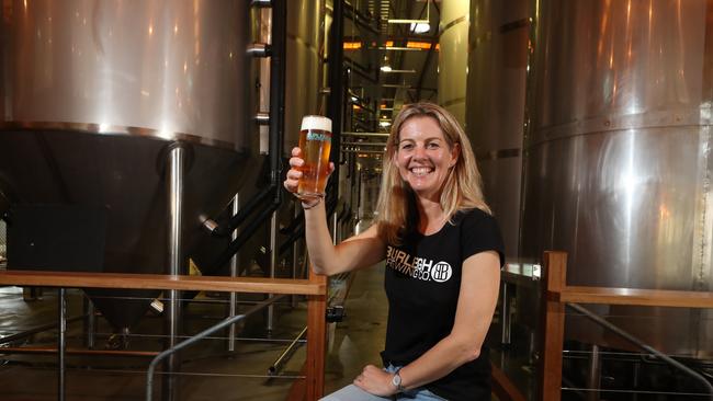 Burleigh Brewing owner Peta Fielding at her factory. Picture Glenn Hampson