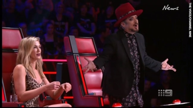 The Voice: Boy George and Kelly Rowland clash (Channel 9)