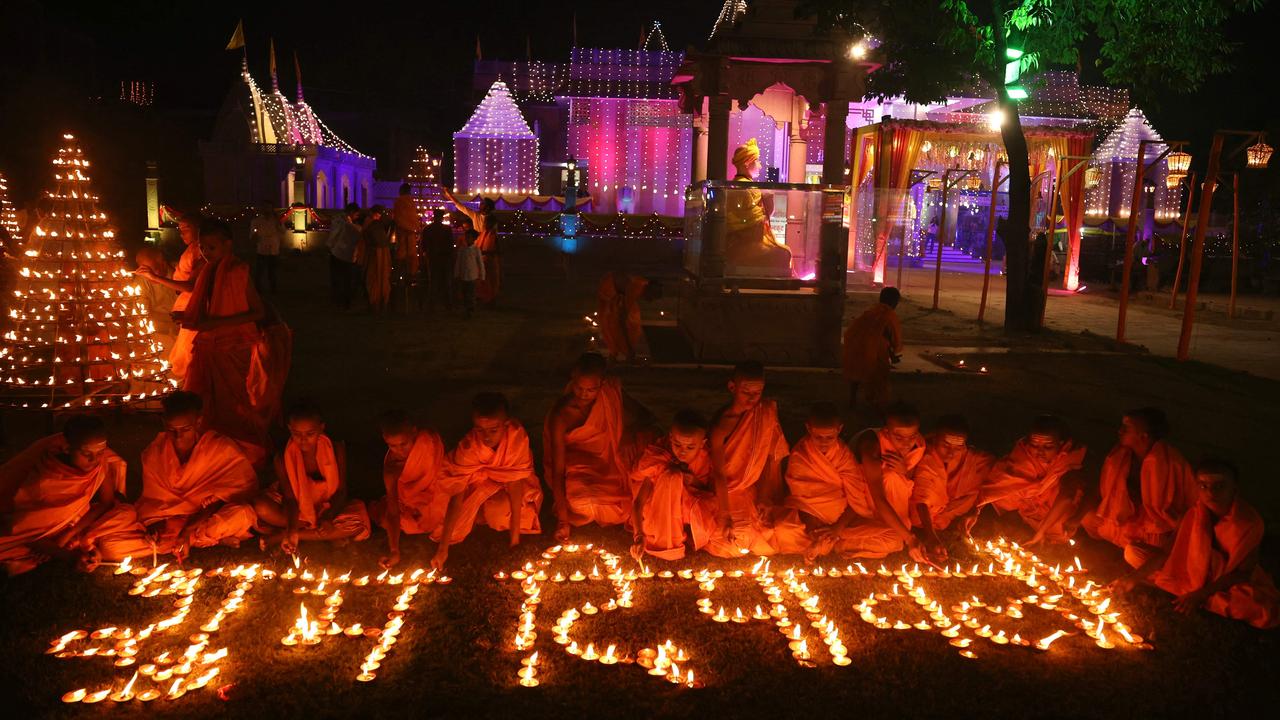 Diwali is the annual Hindu Festival of Lights, celebrating the triumph of good over evil. Picture: Niharika Kulkarni/AFP