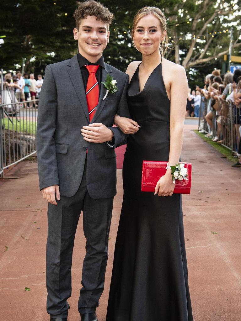 Matthew Lane and partner Jayde Pearson at St Mary's College formal at Picnic Point, Friday, March 24, 2023. Picture: Kevin Farmer