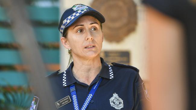 Gladstone Police senior sergeant Jane Healy spoke to media after an overnight seige saw a 46-year-old man allegedly armed with a knife tasered by police in South Gladstone.