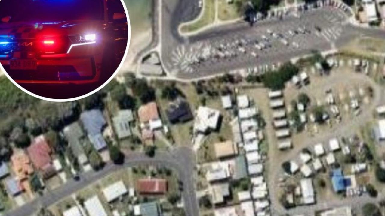 A man aged in his 60s has been taken to hospital with a leg wound after an alleged incident involving a tree branch near the Burrum District Outrigger Canoe Club.