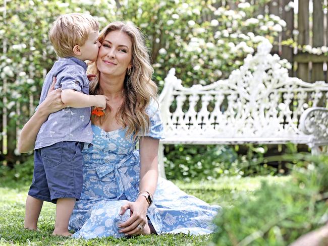 Channel 10 journalist Pippa Sheehan with son Alfie, 2. Picture: Tara Croser