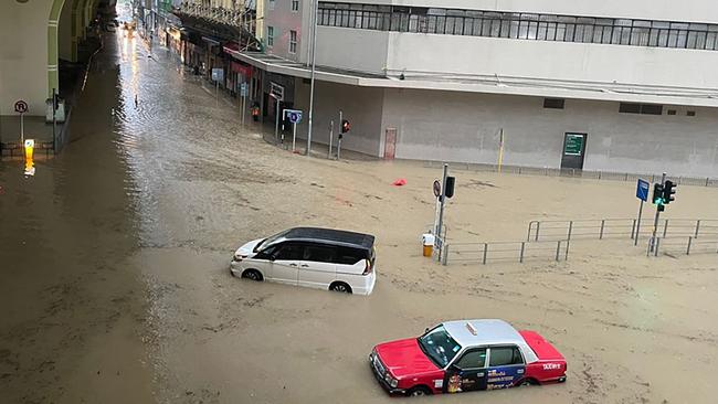 Record rainfall in Hong Kong caused widespread flooding last year after a super typhoon.