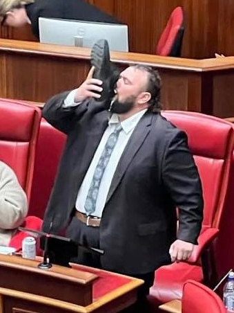 Who needs a mic drop when you have a shoey! Photo: Facebook
