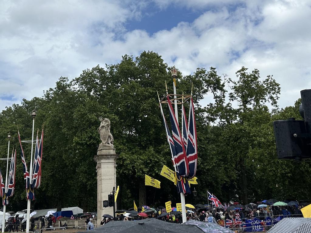 Republic activists are becoming a familiar fixture at royal events. Picture: Bronte Coy