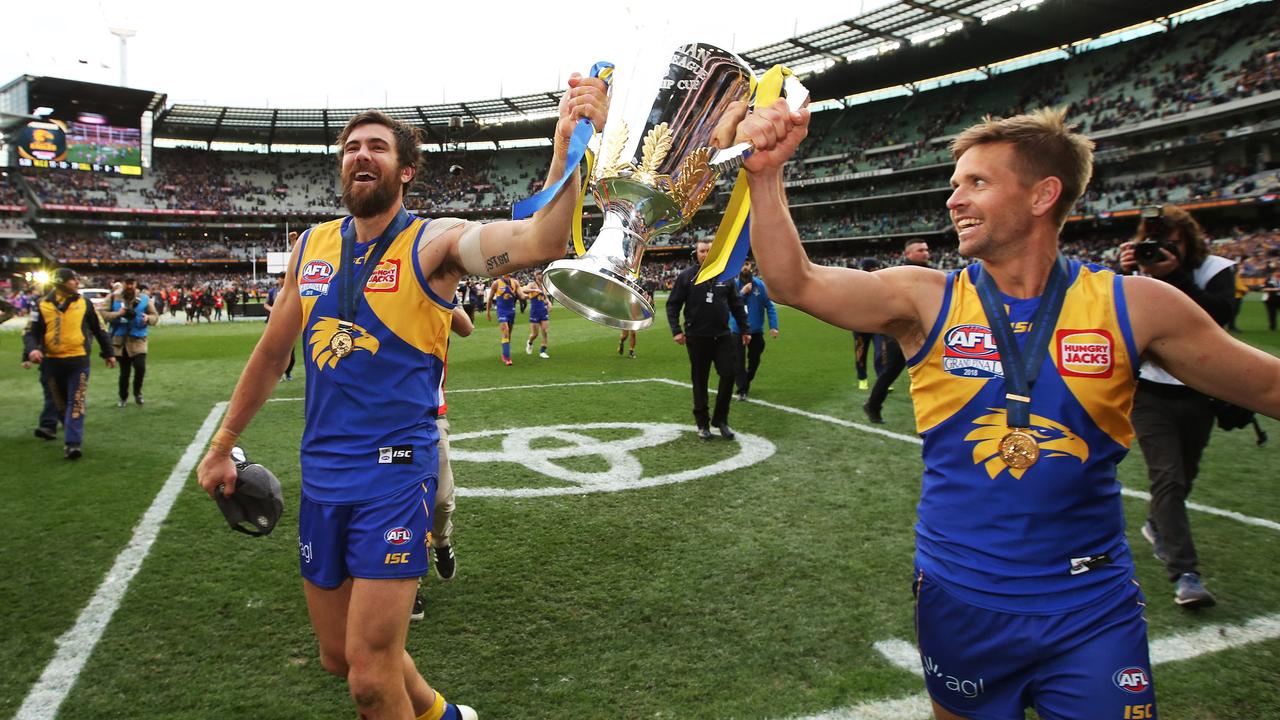 Former West Coast Eagles AFL stars Josh Kennedy, Mark Le Cras