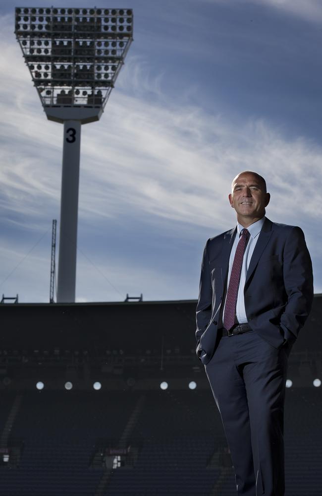 Melbourne Cricket Club chief executive Stuart Fox at his new home. Picture: Michael Klein
