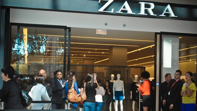 When Zara opened at Burnside Village shoppers had been queuing outside since 5am. Picture: Brenton Edwards