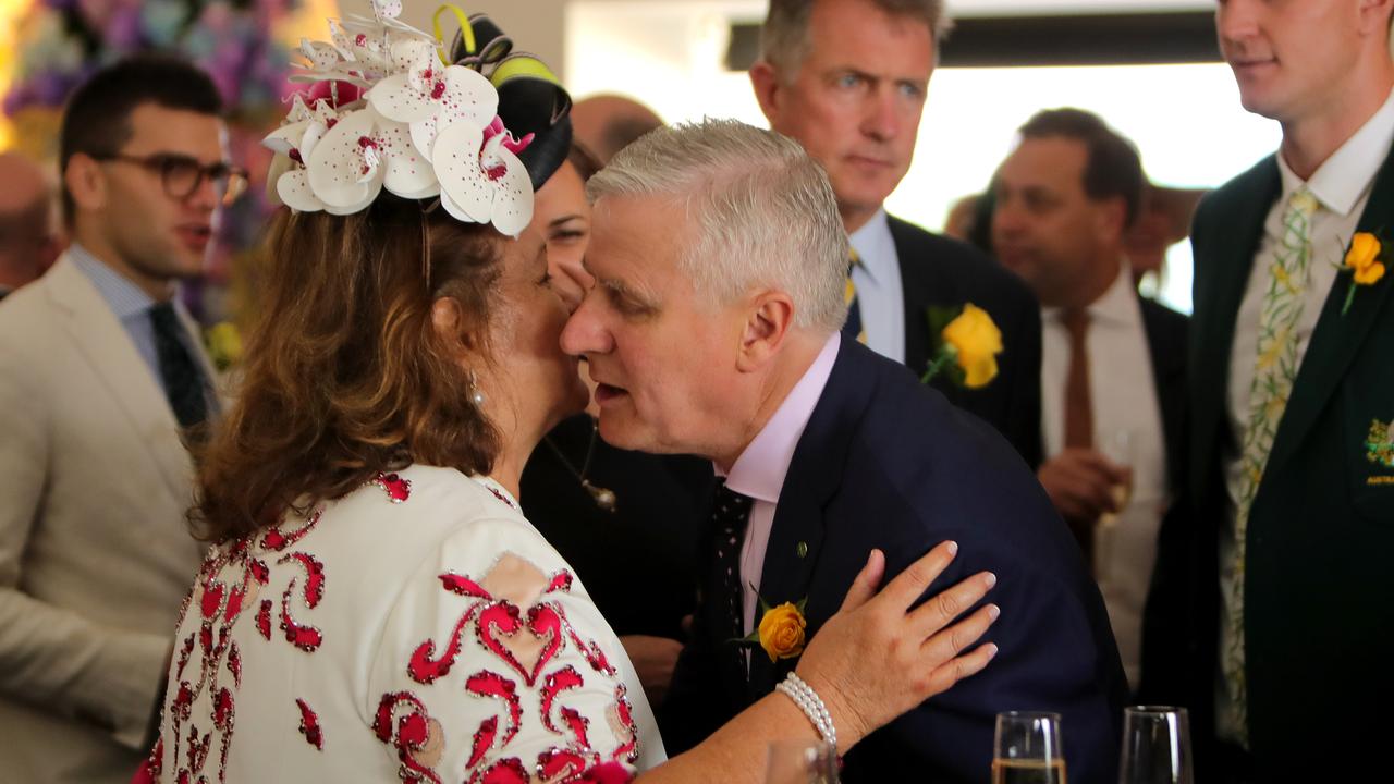 Gina Rinehart with MP Michael McCormack. Picture: Stuart McEvoy