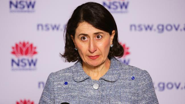 NSW Premier Gladys Berejiklian during a Covid-19 press conference in Sydney. Picture: NCA NewsWire/ Gaye Gerard