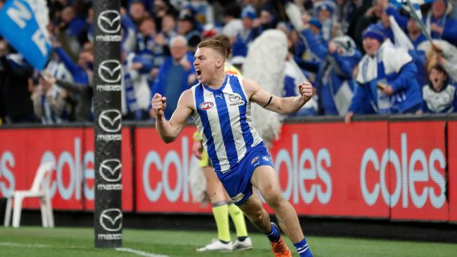 Cameron Zurhaar was the hero for North Melbourne. Picture: Michael Willson/AFL Photos