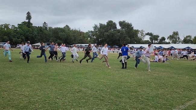 Men's dash at the Rockhampton Jaguar Land Rover Pop-Up Polo on June 3, 2023. Picture: Aden Stokes