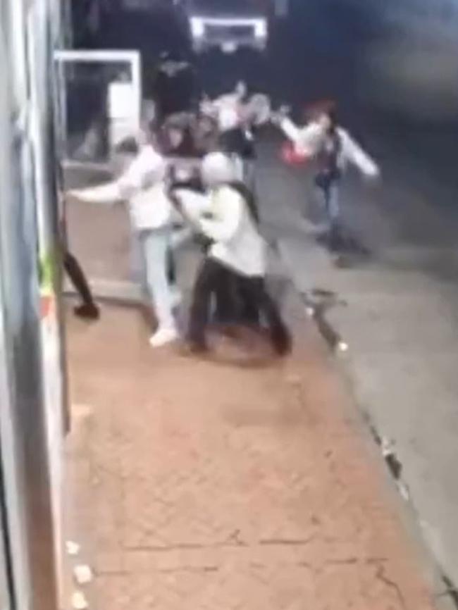 On Bourbon St, people led as the car (above) approached. Picture: BBC.