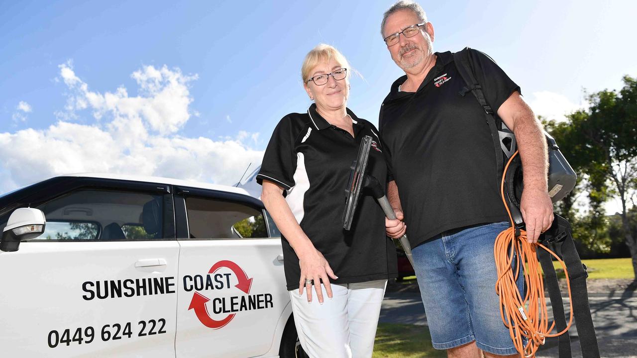 Christine McDonald and her husband Rob run a cleaning business, Sunshine Coast Cleaner, and this is the most trouble they've ever had finding staff. Photo: Patrick Woods.