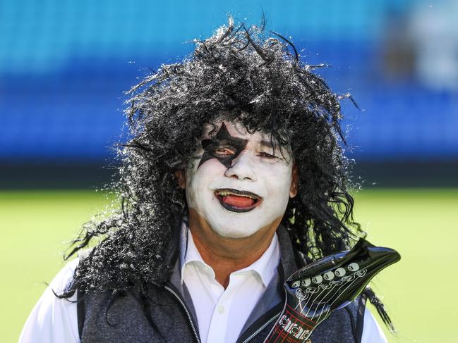 Mayor Tom Tate road-tests Cbus Super Stadium ahead of KISS’s Gold Coast show on September 10. Picture: Nigel Hallett