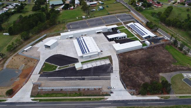 An aerial view of the new Clarence Valley Council depot at the intersection of Tyson Street and Rushforth Road, South Grafton.