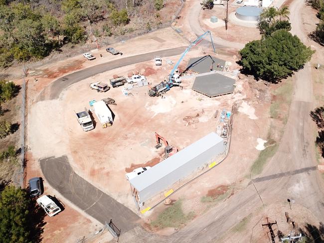 The PFAS Treatment Plant under construction in Katherine. Picture: Supplied