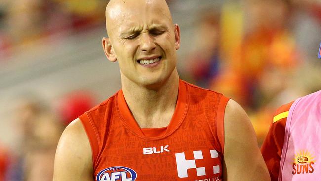 Gary Ablett hurt his shoulder again mid-season. Picture: Adam Head