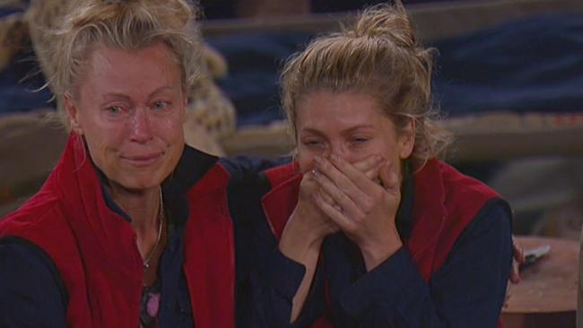 Nat Bass and Lisa Curry were left in tears by the video messages from home.