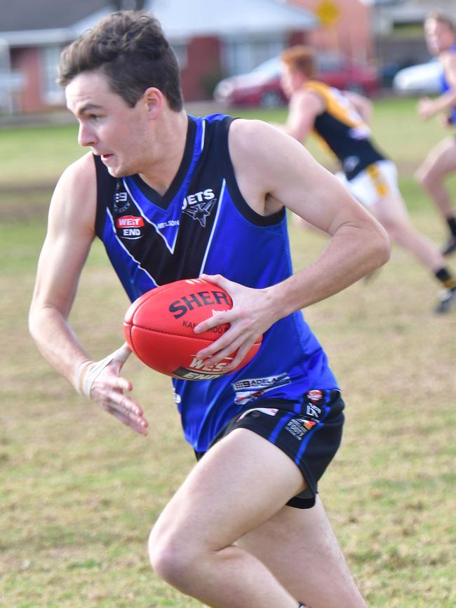 Unley Mercedes Jet Luke Heaslip played well during his team’s triumph over Modbury. Picture: AAP/Keryn Stevens