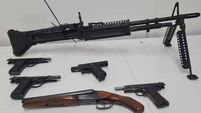 Some of the firearms seized.