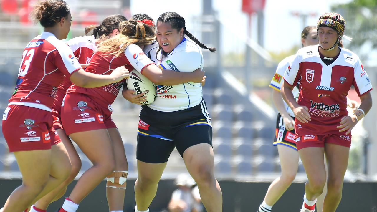 Souths Logan player Alice Shannon Harvey 19s girls' game between Souths Logan and Redcliffe Saturday February 18, 2022. Picture, John Gass