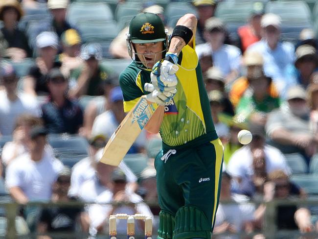 Michael Clarke hasn’t played since injuring his hamstring in Friday’s one-dayer in Perth. Picture: Daniel Wilkins.