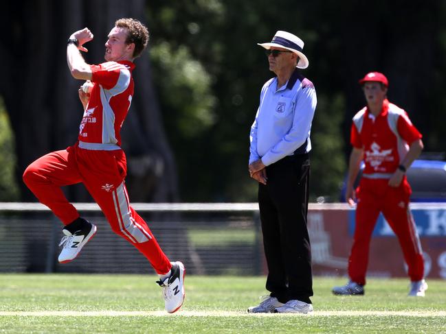 GDCA: Gisborne bowler Daniel Martin. Picture: Stuart Milligan