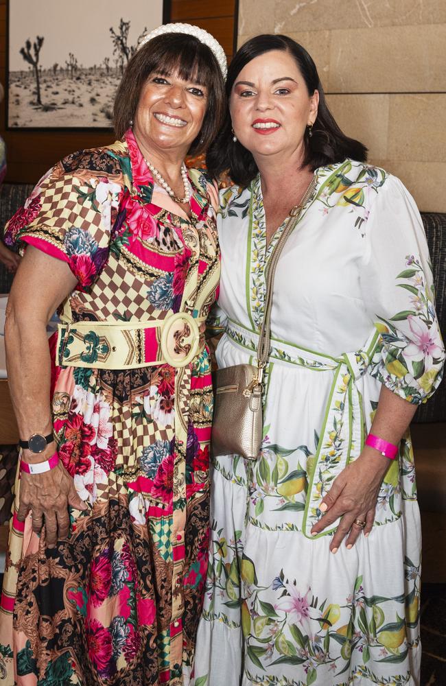 Lisa Hughes (left) and Vanessa Collins at Fitzy's Melbourne Cup Party, Tuesday, November 5, 2024. Picture: Kevin Farmer