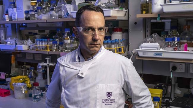 Group leader at the University of Queensland’s Australian Institute for Bioengineering and Nanotechnology Trent Munro. Picture: Glenn Hunt