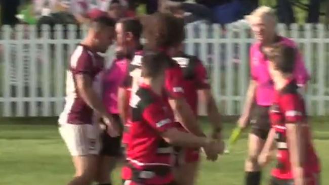 Police and Group 4 rugby league officials are investigating this headbutting incident.