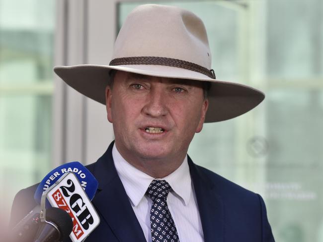 Barnaby Joyce defiantly refused to resign as leader of the Nationals Party. Picture: Michael Masters