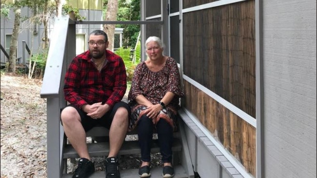 Couran Cove Island Resort eco cabin owner DJ (left) with eco cabin owner Karen Angel (right). Picture: supplied