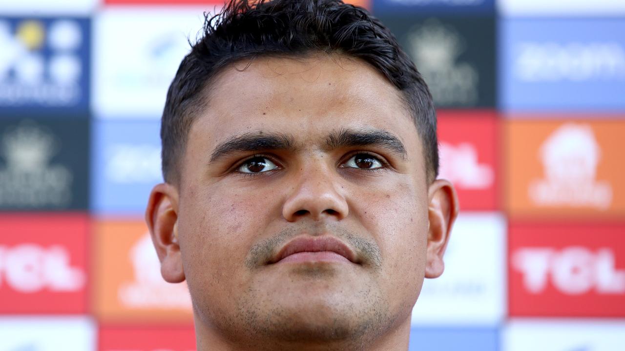 Latrell Mitchell has opened up about the horrible racial abuse he has suffered. Picture: Toby Zerna
