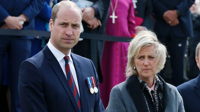 Britain's Prince William and Princess Astrid of Belgium in 2017. Picture: FRANCOIS LENOIR/AFP