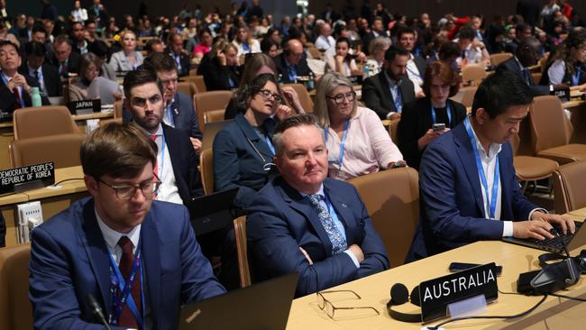 COP29 delegates of parties, including Energy Minister Chris Bowen at ‘Qurultay’ session in the main plenary hall on day 10 at the UNFCCC COP29 Climate Conference last week in Baku, Azerbaijan. Picture: Sean Gallup/Getty Images