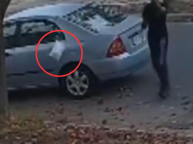Adelaide courier caught throwing package from footpath