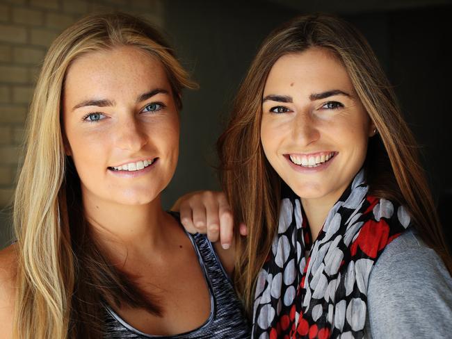 Bridget and Frances Abbott, two of the daughters of Primer Minister Tony Abbott.